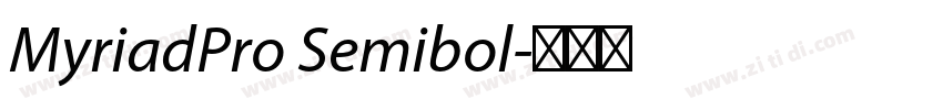MyriadPro Semibol字体转换